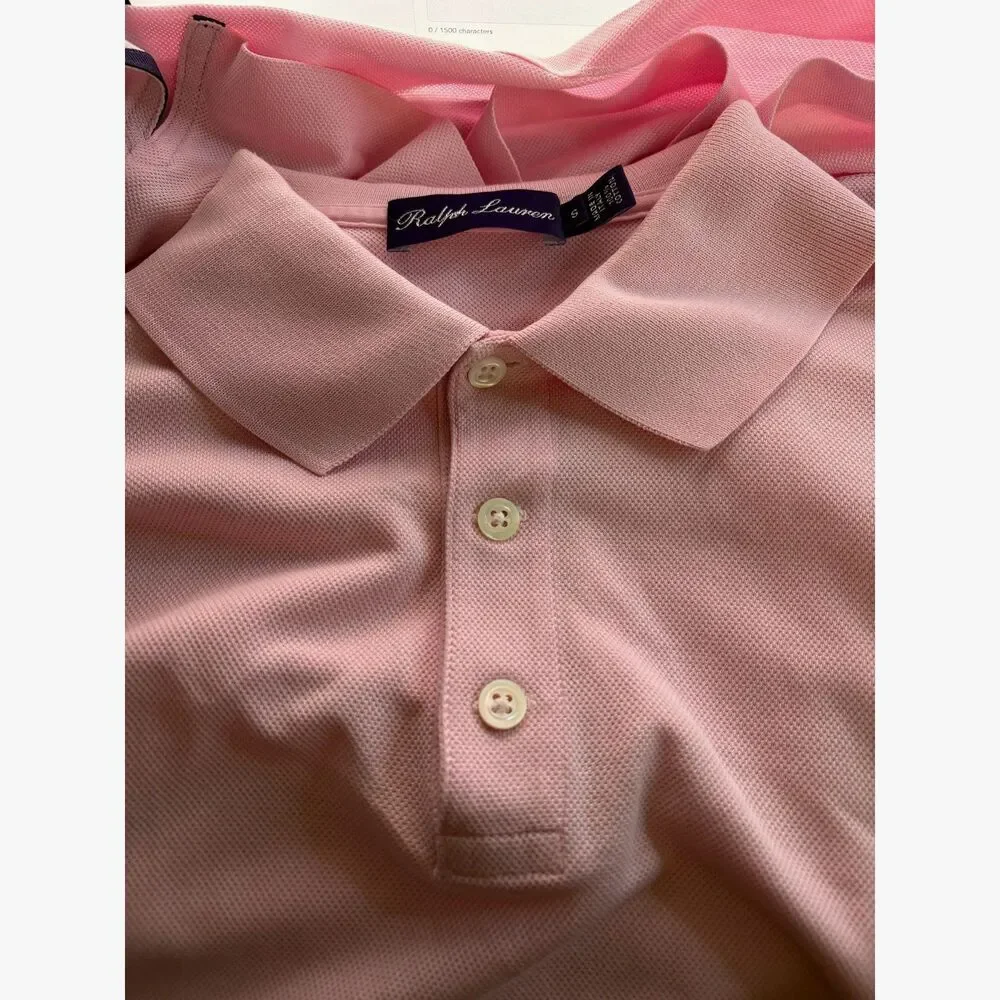 Men's Ralph Lauren Purple Label Polo Pink Size S Golf 100% Cotton